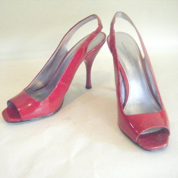 Red Patent Marc Fisher Pumps US Size 6 - Picture 1 of 7